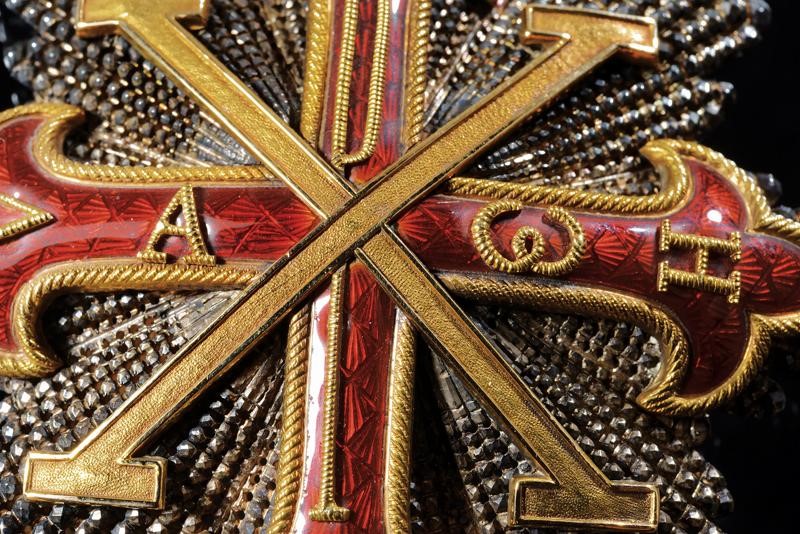Ordine Costantiniano di San Giorgio, Placca di Gran Croce in argento brillantato con smaltature, ...