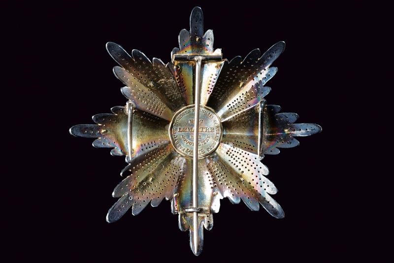 Ordine Costantiniano di San Giorgio, Placca di Gran Croce in argento brillantato con smaltature, ...