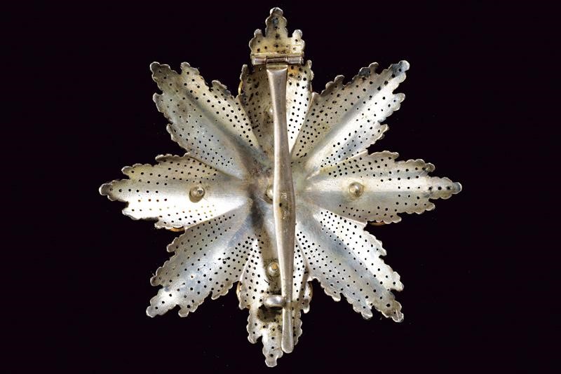 Ordine Costantiniano di San Giorgio, Placca di Gran Croce in argento e oro con smalti, 1820-30