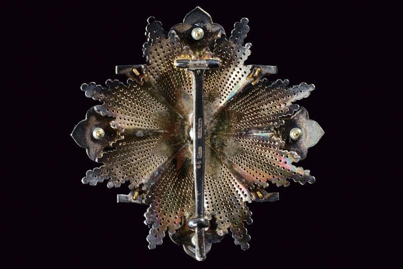 Ordine Costantiniano di San Giorgio, Placca di Gran Croce, argento e smalti, circa 1845