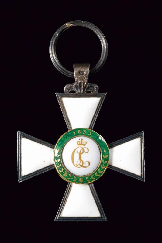 Ordine di San Giorgio al merito militare, croce da cavaliere di seconda classe in argento smaltat...