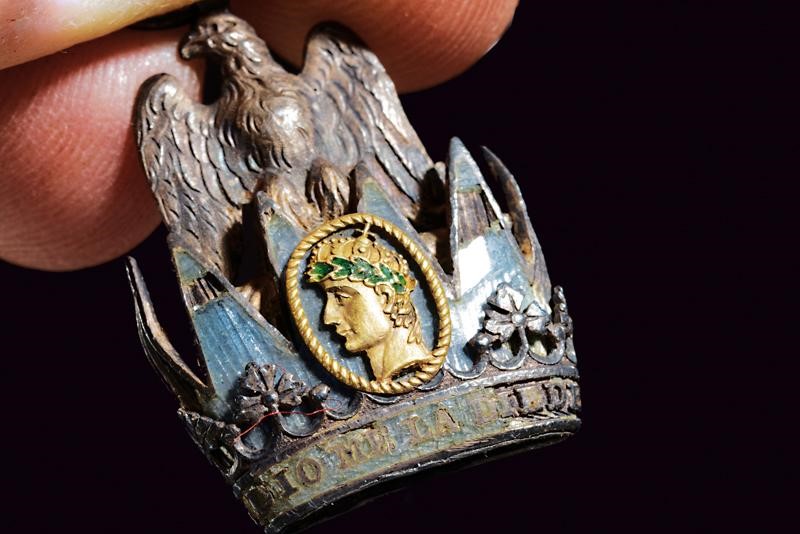 Ordine della Corona di Ferro, Regno Italico, argento con resti di smalti