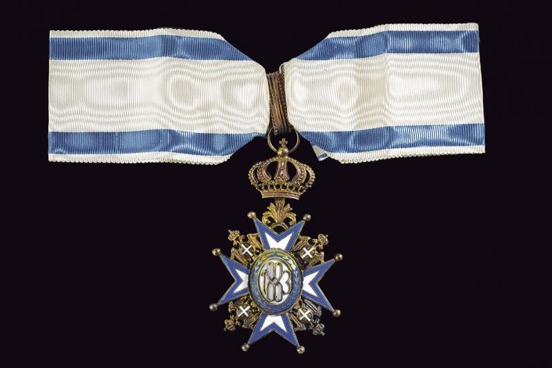 Ordine di S. Saba, Croce da commendatore, metallo smaltato, inizio XX Sec.