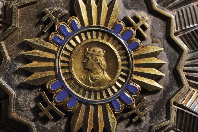 Ordine del Principe Pribina, Placca di Gran Croce in argento con medaglione dorato e smaltato