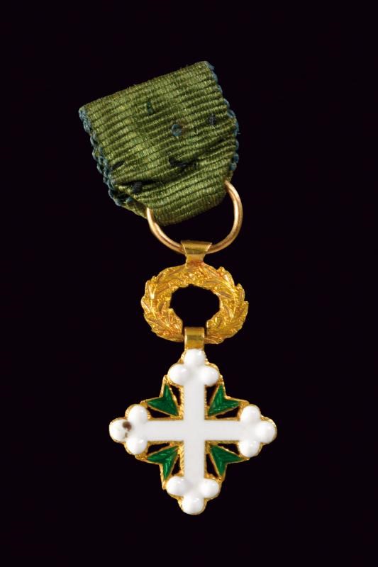 Ordine dei Santi Maurizio e Lazzaro, Croce da Cavaliere in oro e smalti, Regno di Sardegna, Secon...