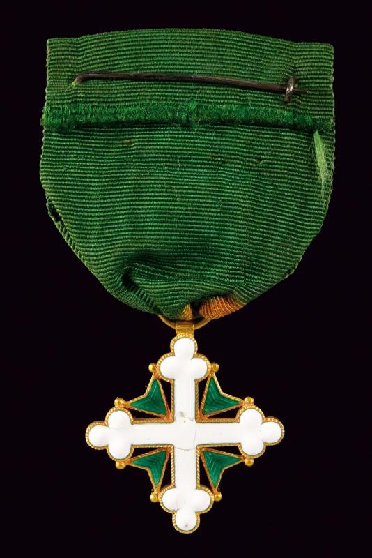 Ordine dei Santi Maurizio e Lazzaro, croce da cavaliere in oro e smalti, Regno di Sardegna
