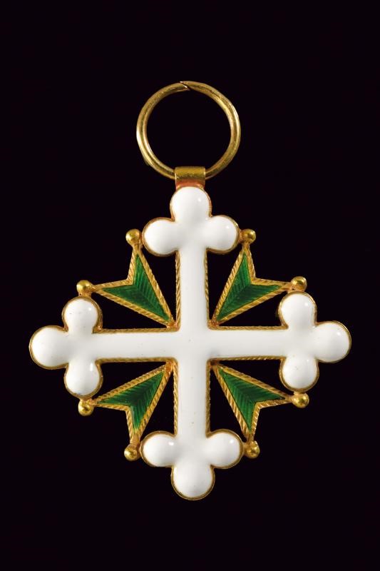 Ordine dei Santi Maurizio e Lazzaro, croce da cavaliere in oro e smalti - Regno di Sardegna, 1820...
