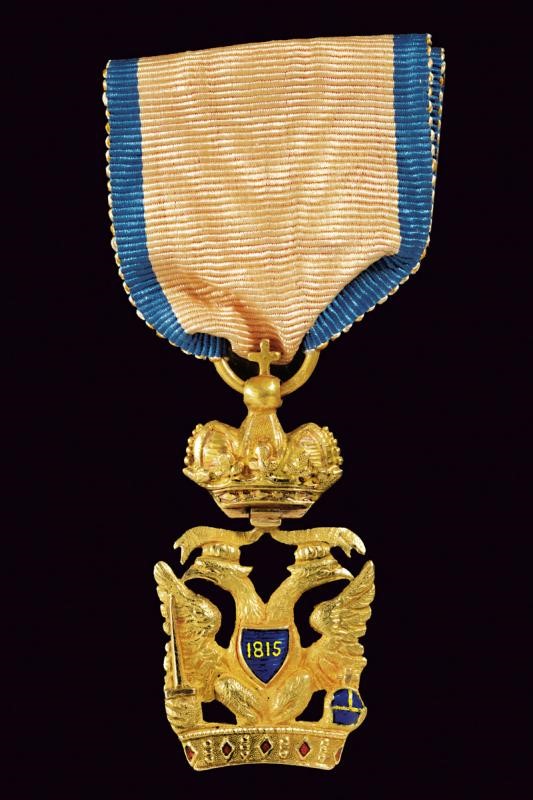 Ordine della Corona di Ferro, distintivo in oro e smalti