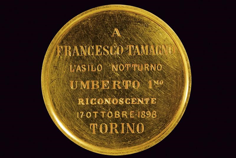 Tamagno, Medaglia in oro con bassorilievo del tenore Francesco Tamagno, 1898