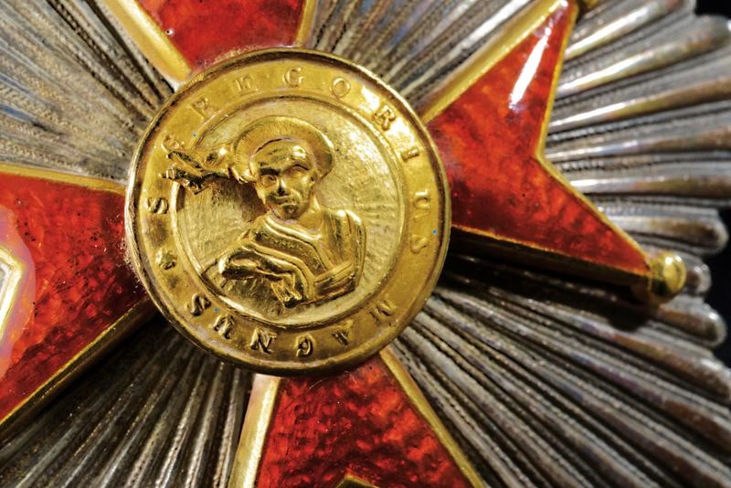 Pes di Villamarina, Placca da commendatore dell'Ordine di San Gregorio Magno, Stato Pontificio