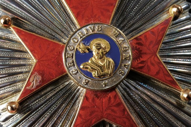 Ordine di San Gregorio Magno, placca da commendatore in argento, XIX secolo