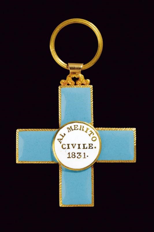 Ordine Civile di Savoia, Pes di Villamarina in oro e smalti