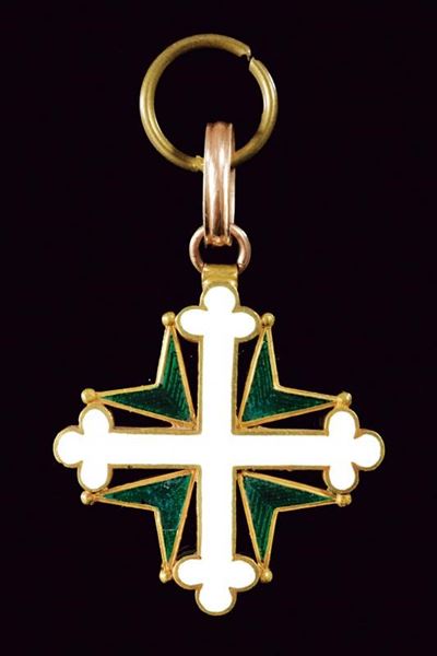 Ordine dei Santi Maurizio e Lazzaro, Croce da Cavaliere in Oro e Smalti, Regno di Sardegna, 1780 ...