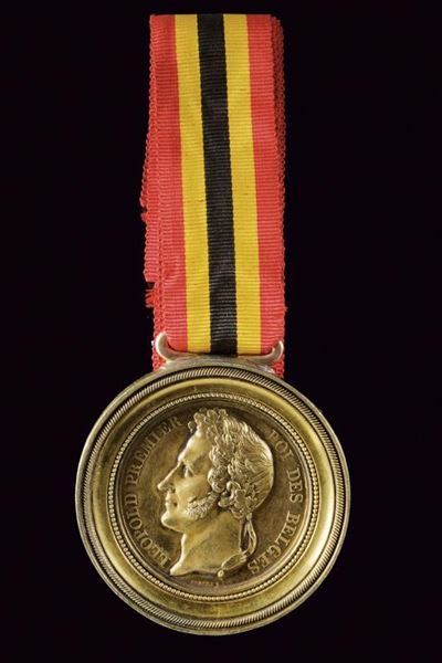 Medaglia commemorativa, Leopoldo I, Belgio, 1838, diametro 5 cm
