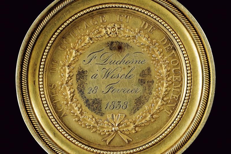 Medaglia commemorativa, Leopoldo I, Belgio, 1838, diametro 5 cm