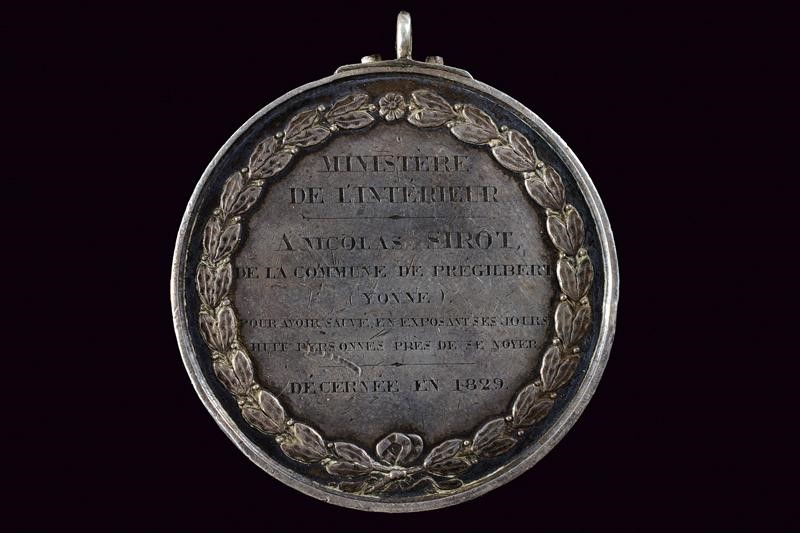 Medaglia commemorativa di Carlo X, Francia, 1829, diametro 4 cm