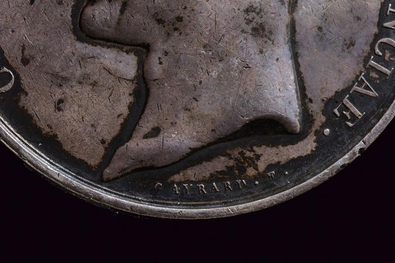 Medaglia commemorativa di Carlo X, Francia, 1829, diametro 4 cm