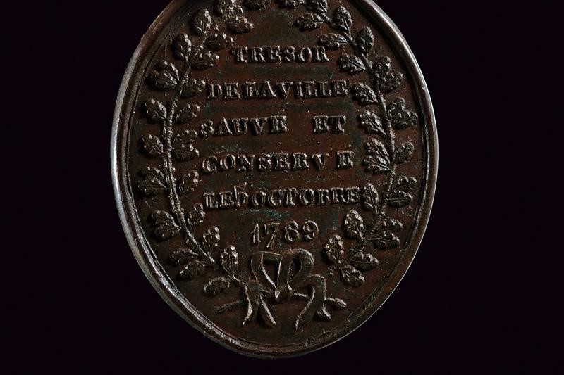 Lotto di tre medaglie in bronzo e bronzo dorato, Francia, Fine XVIII - Inizio XIX Secolo