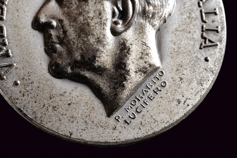 Umberto II, Lotto di tre medaglie in bronzo e argento (1946)