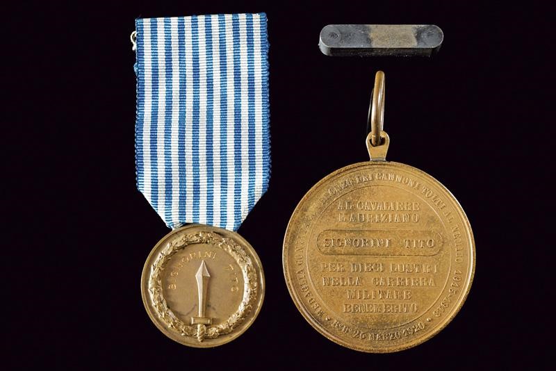 Regno d'Italia, Medaglia Mauriziana per ufficiali generali Mod. 1920 in bronzo