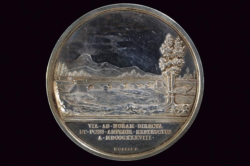 Medaglia di Maria Luigia d'Austria, Ducato di Parma e Piacenza, argento, 1838