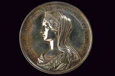 Medaglia di Maria Luigia d'Austria, Ducato di Parma e Piacenza, argento, 1843