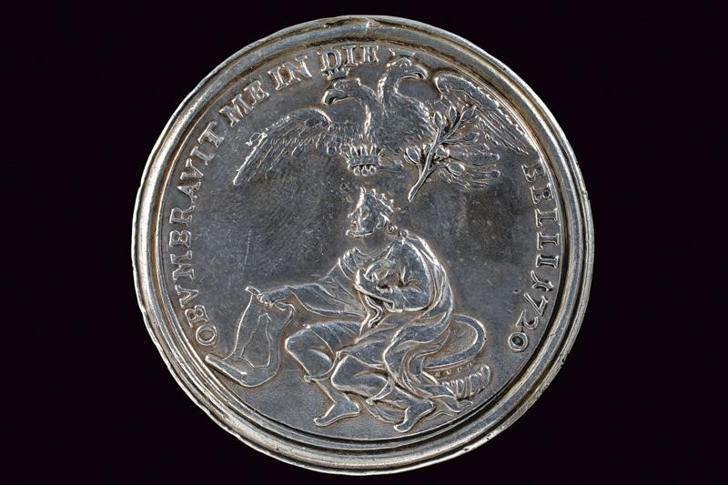 Medaglia di Carlo VI d’Asburgo, argento, Sicilia, 1720