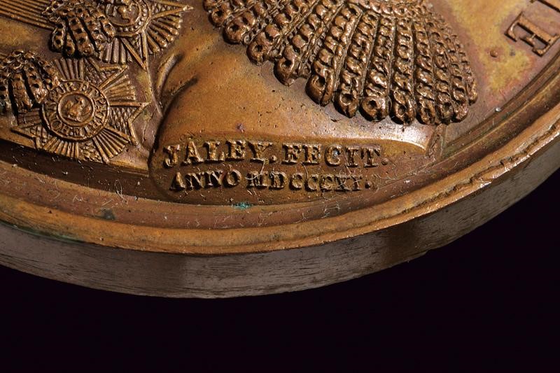 Muratore, Medaglia in bronzo commemorativa di Gioacchino Napoleone Murat (Regno di Napoli, 1840)