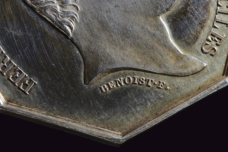 Medaglia di Ferdinando II, 1840, argento, Napoli