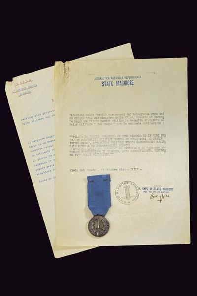 Medaglia al Valore Militare in Argento, Repubblica Sociale Italiana, 1944
