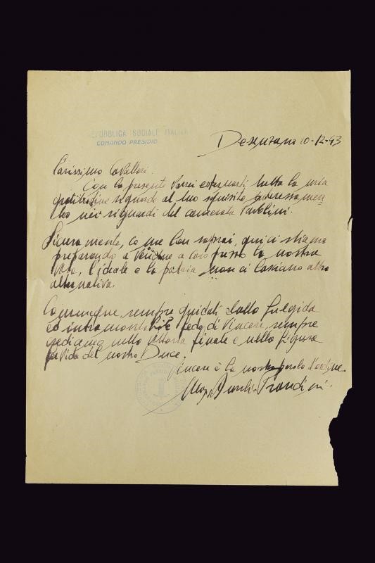 Medaglia al valore militare in bronzo, Repubblica Sociale Italiana, 1944
