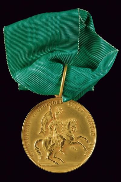 Medaglia Mauriziana per ufficiali generali, Repubblica Italiana, oro 917/1000
