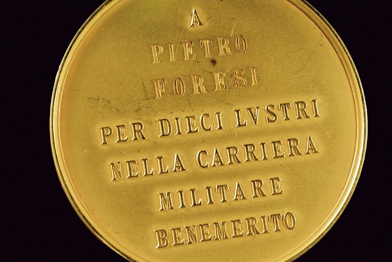 Medaglia Mauriziana per ufficiali generali, Repubblica Italiana, oro 917/1000