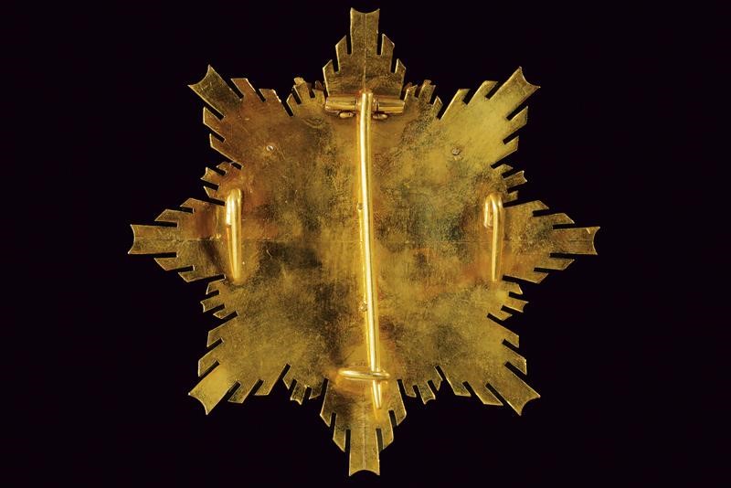 Plaque 'DOTORES DEL CLAUSTRO EXTRAORDINARIO', metallo dorato e smaltato, Spagna, 1950-60