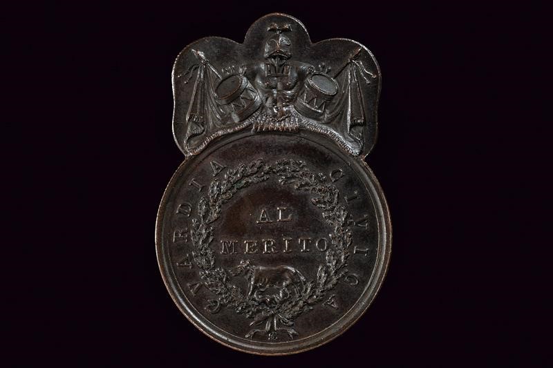 Gregorio XVI, Medaglia al merito militare in bronzo, Stato Pontificio, 1840
