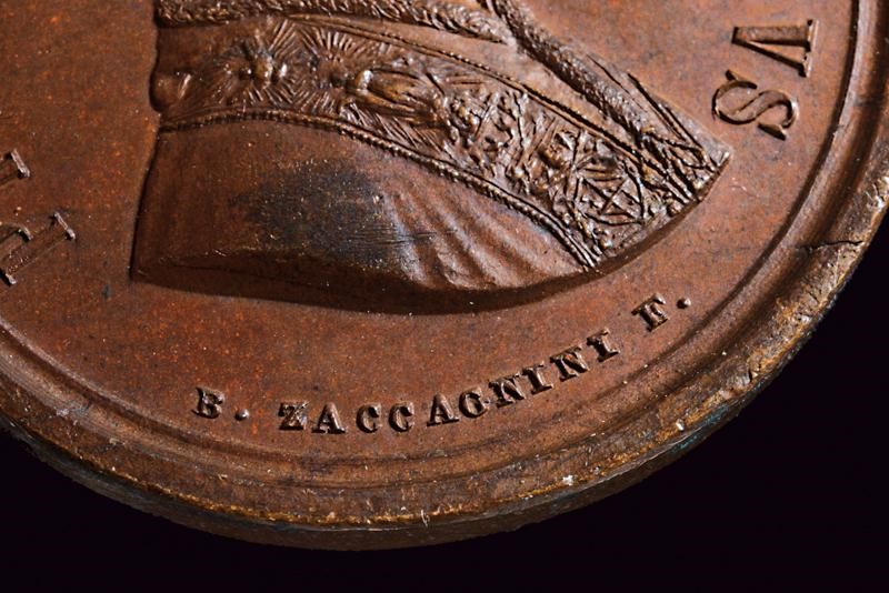 Medaglia Pio IX, Benemerenti militare in bronzo, Stato Pontificio (1860-66)