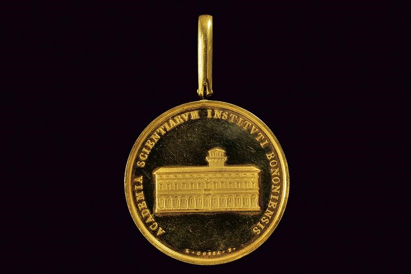 Medaglia commemorativa in bronzo dorato, Stato Pontificio, Metà XIX Secolo