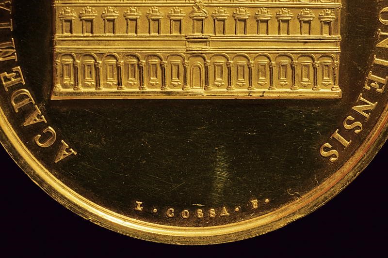 Medaglia commemorativa in bronzo dorato, Stato Pontificio, Metà XIX Secolo