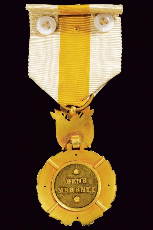 Medaglia di Leone XIII Benemerenti, Stato Pontificio, oro, 1870 circa