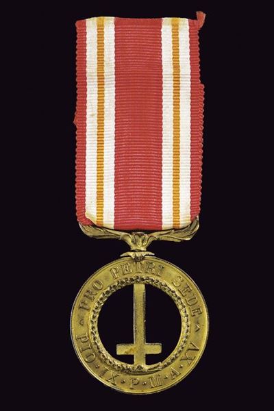Medaglia di Castelfidardo, Stato Pontificio, diametro 3.9 cm, Terzo quarto del XIX Secolo