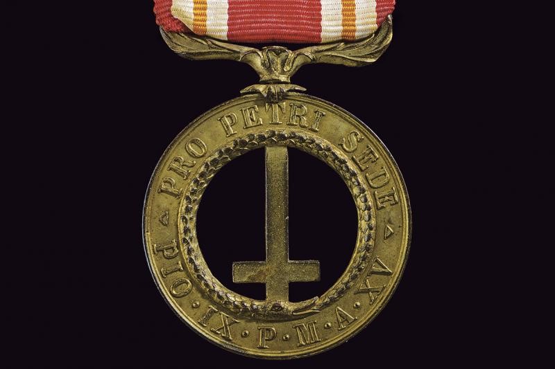 Medaglia di Castelfidardo, Stato Pontificio, diametro 3.9 cm, Terzo quarto del XIX Secolo