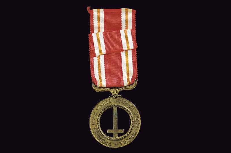 Medaglia di Castelfidardo, Stato Pontificio, diametro 3.9 cm, Terzo quarto del XIX Secolo