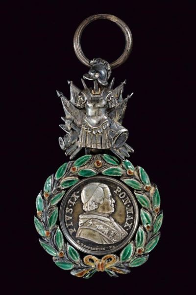 Medaglia Benemerenti per Merito militare, Stato Pontificio, terzo quarto del XIX secolo