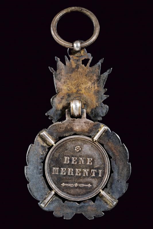 Medaglia Benemerenti per Merito militare, Stato Pontificio, terzo quarto del XIX secolo