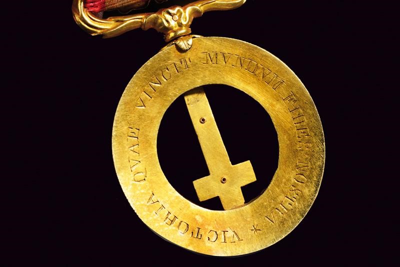 Medaglia del Terzo quarto del XIX Secolo, Castelfidardo, oro e smalti