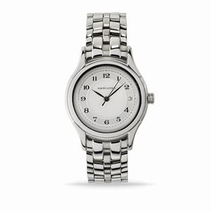 A stainless steel wristwatch, Hamilton, with box and warranty