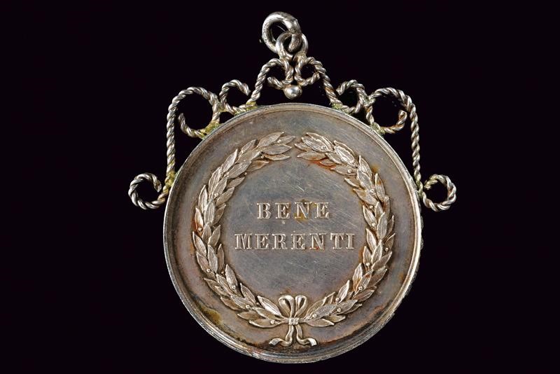 Medaglia di Pio IX Benemerenti, in argento, Stato Pontificio