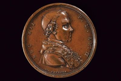 Medaglia di Leone XII (1825), Benemerenti in bronzo, Stato Pontificio