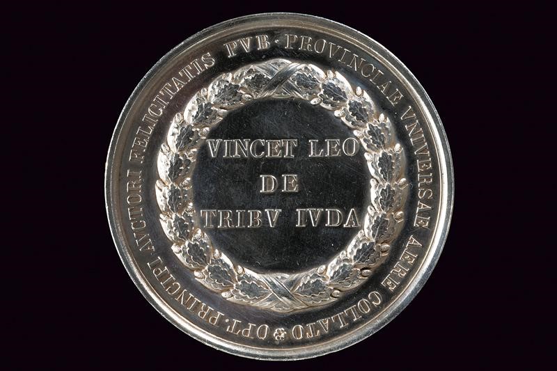 Pio IX, Medaglia commemorativa in argento, Stato Pontificio, 1846