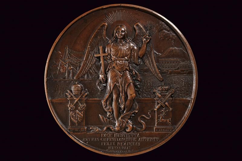 Medaglia Pio IX (1846-1878), in bronzo, Stato Pontificio, 1849